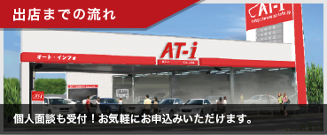 出店までの流れ　個人面談も受付！お気軽にお申し込みいただけます。